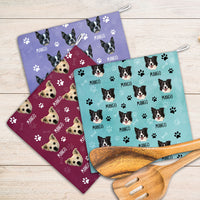 Thumbnail for Custom Dog Cat Photo With Name Hand Towel, Pet Lover Gift JonxiFon