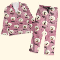 Thumbnail for Custom Cookie Photo & Name Pajamas Set, Pet Lover Gift, Couple Gift AB