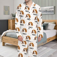 Thumbnail for Custom Cookie Photo & Name Pajamas Set, Pet Lover Gift, Couple Gift AB