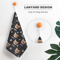 Thumbnail for Custom Dog Cat Photo With Name Hand Towel, Pet Lover Gift JonxiFon