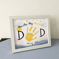 Thumbnail for You Are My Moonlight Dad Photo Frame, Kids Handprint Keepsake AA