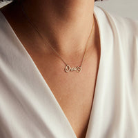 Thumbnail for Custom Name With Paws Necklace, Pet Memorial Jewelry Gift JonxiFon