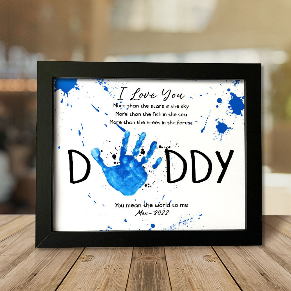 I Love You More Than The Stars Photo Frame, Kids Handprint Keepsake AA