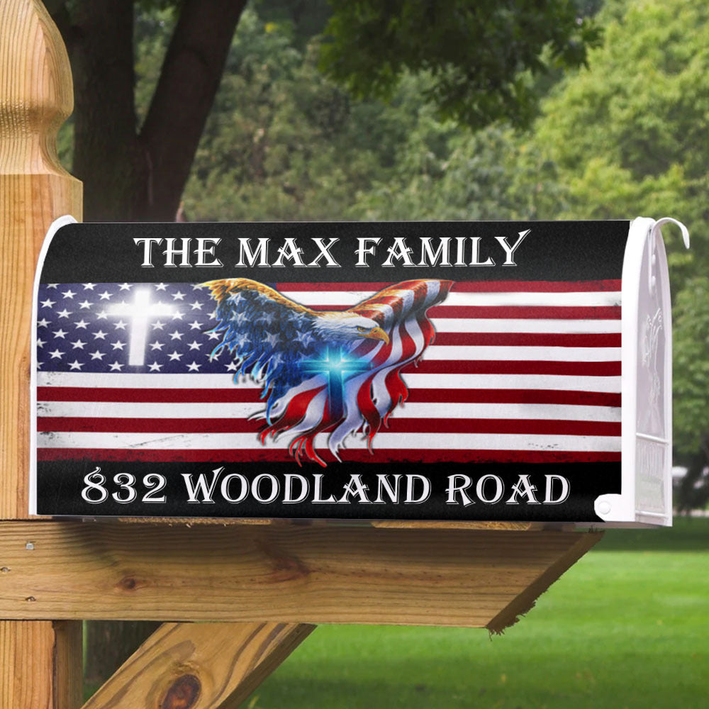 Eagle America Flag Magnetic Mailbox Cover AF