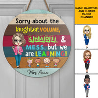 Thumbnail for We are learning Teacher Wood Sign, DIY Gift For Back To School Z