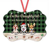 Thumbnail for Personalized On The Naughty List We Regret Nothing Dog Christmas Benelux Ornament AE