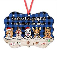 Thumbnail for Personalized On The Naughty List We Regret Nothing Dog Christmas Benelux Ornament AE