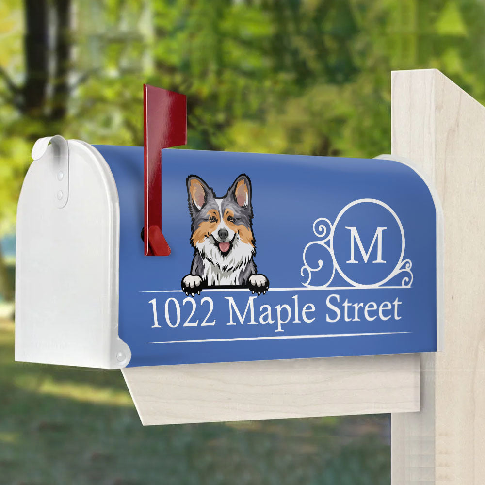 Custom Family Name House Address Magnetic Mailbox Cover, Pet Lover Gift AF