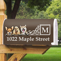 Thumbnail for Custom Dog Cat Cartoon Mailbox Cover, Dog Lover Gift AF