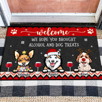 Thumbnail for Personalized Hope You Brought Dog Treats Christmas Doormat House Decor AB