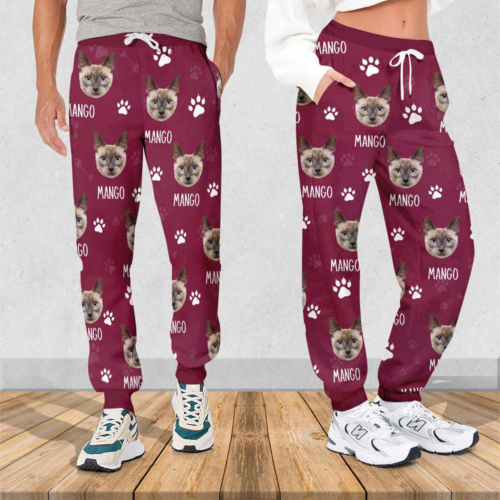 Custom Paws With Dog Cat Photo Sweatpants, Pet Lover Gift AB