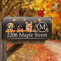 Thumbnail for Custom Autumn Dog Cat Mailbox Cover, Dog lover Gift AF