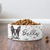 Thumbnail for Boho Chic Terrazzo Pet Ceramic Bowl, Dog Lover Gift Printway