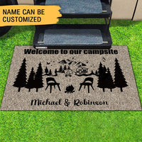 Thumbnail for Welcome to our Campsite Personalized Doormat AB