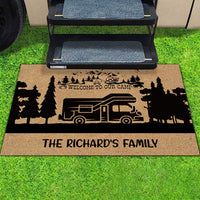 Thumbnail for Welcome To Our Camp, Camping Gift, RVs Campers, Family Camping Doormat AB