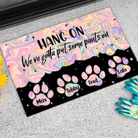 Thumbnail for Hologram Pawprints Pets Personalized Doormat AB