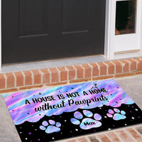 Thumbnail for Hologram Pawprints Pets Personalized Doormat AB