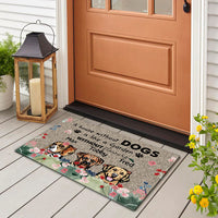 Thumbnail for A House Without A Dog Is Like A Garden Without Flowers - Doormat For Dog Lover AB