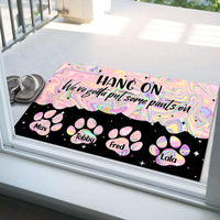 Thumbnail for Hologram Pawprints Pets Personalized Doormat AB