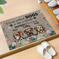 Thumbnail for A House Without A Dog Is Like A Garden Without Flowers - Doormat For Dog Lover AB