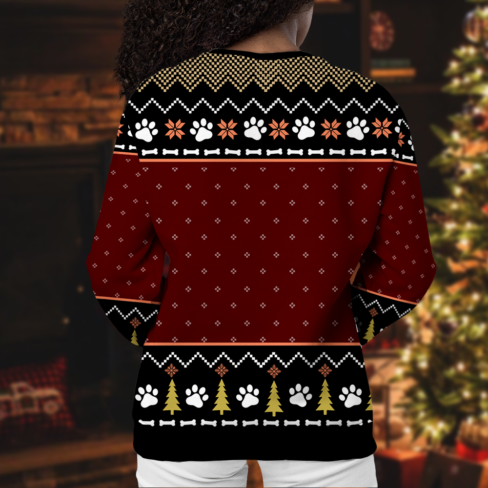 This Dog Mom Belongs To Ugly Christmas Sweater, Christmas Gift For Dog Mom Dog Dad AB