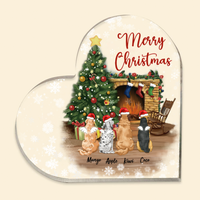 Thumbnail for Personalized Fluffy Dog & Cat Memorial Heart Acrylic Plaque Gift For Dog Lovers AA