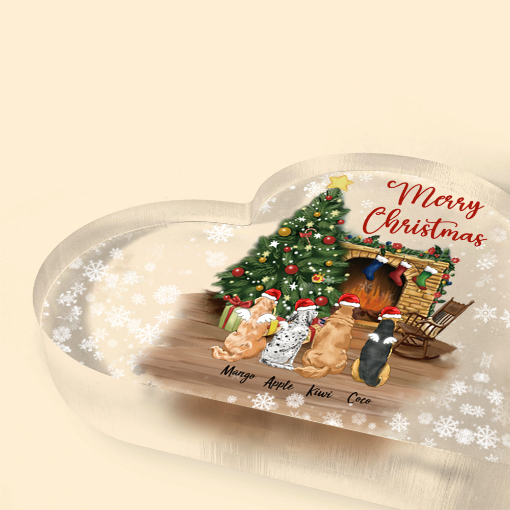 Personalized Fluffy Dog & Cat Memorial Heart Acrylic Plaque Gift For Dog Lovers AA