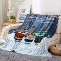 Thumbnail for Custom Brothers & Sisters Never Apart Fleece Blanket, Family Gift For Siblings AB