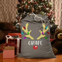 Thumbnail for Custom Reindeer With Name Family Christmas Bag, Christmas Gift AB
