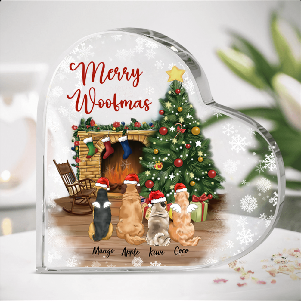 Personalized Fluffy Dog & Cat Memorial Heart Acrylic Plaque Gift For Dog Lovers AA